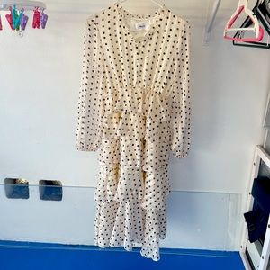 New! Polka Dot Tier Dress with cinched waist